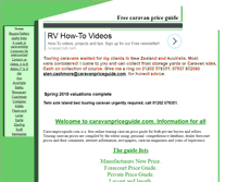 Tablet Screenshot of caravanpriceguide.com